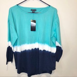 NWT American Living Shirt Blue Tie-Dye Top